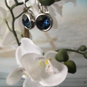 Touchstone Crystal - Swarovski Crystal blue crystal earrings